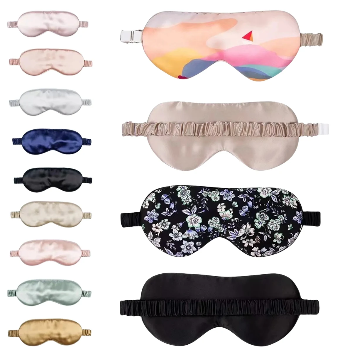 Full Color Sublimation Satin Eye Mask Elastic Strap MOQ100 1