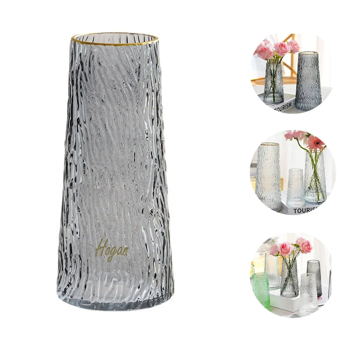 Embossed Glass Vase 1