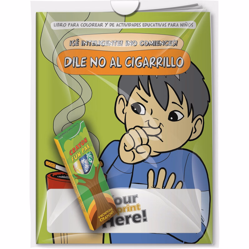 Combo Pack - CB1016s Coloring Book & 4-Pack of Crayons in a Poly Bag