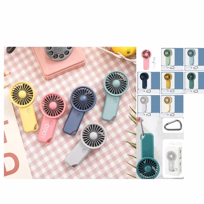 Rechargeable Mini USB Fan with Carabiner