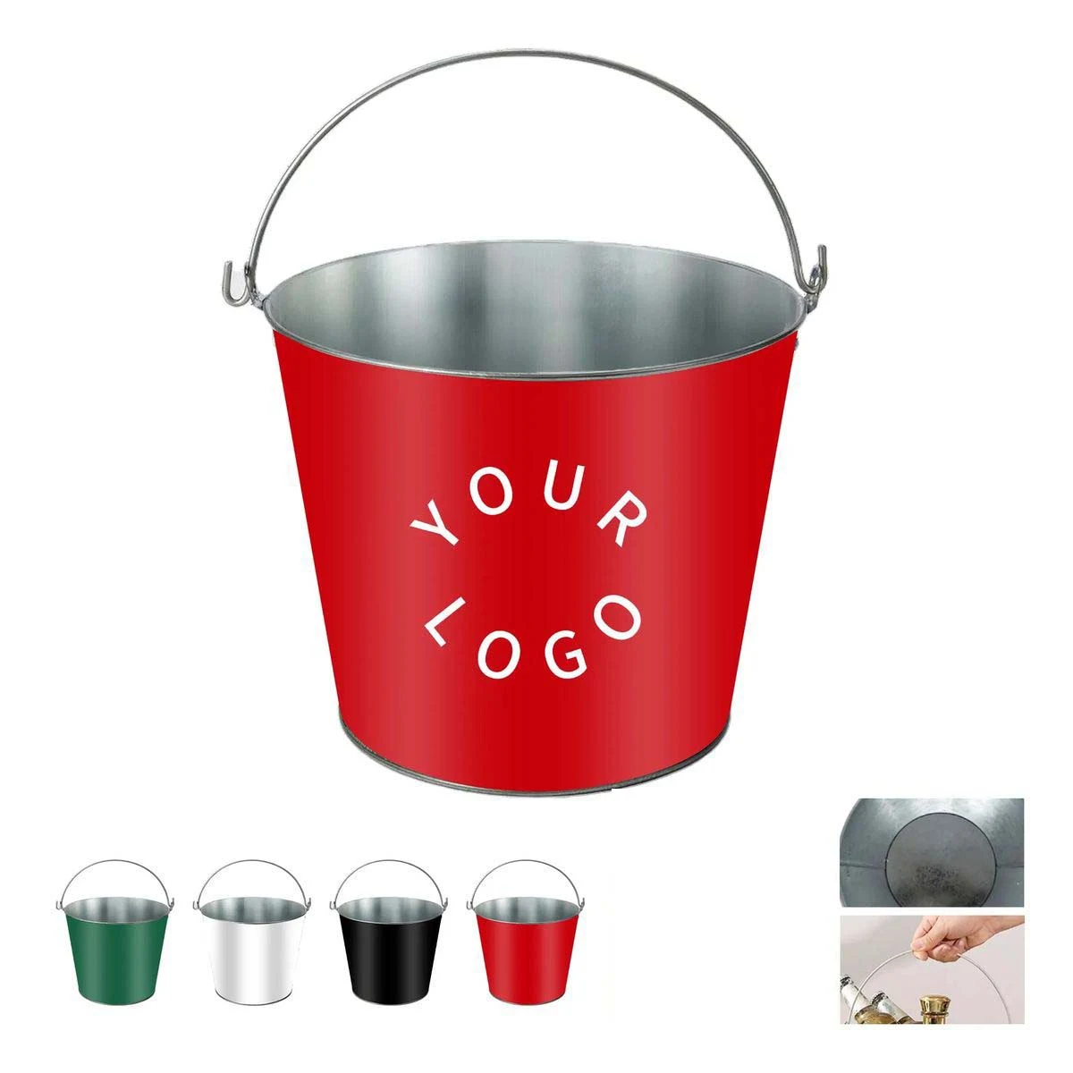 Waterproof Metal Ice Bucket with Comfortable Handle 1