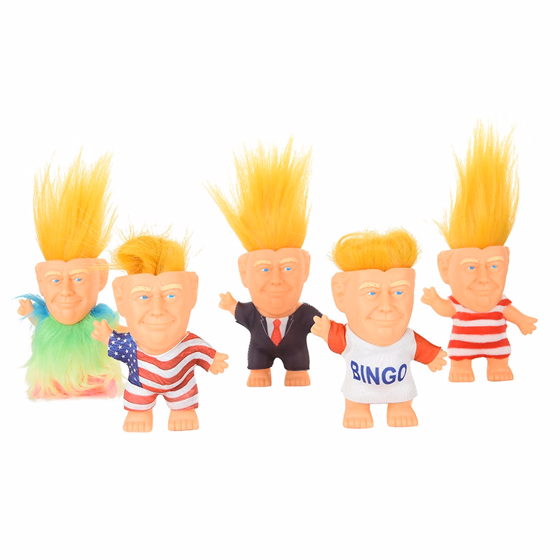 PVC materialChristmas Plastic Silicone Kid Toys Troll Doll with clothes For Gift