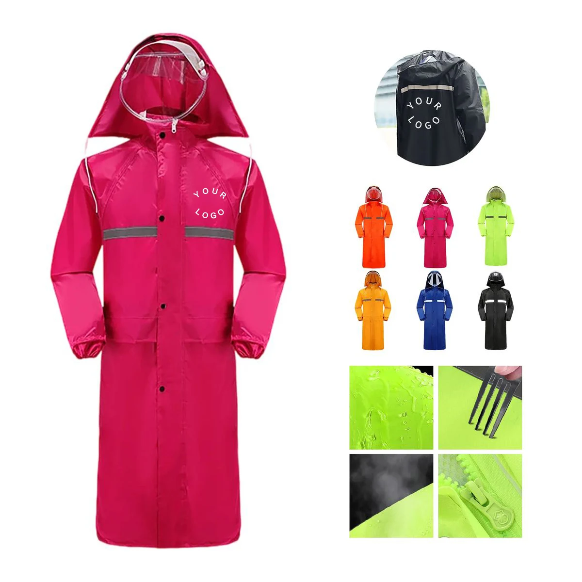 Breathable Waterproof Raincoat Long Style 1