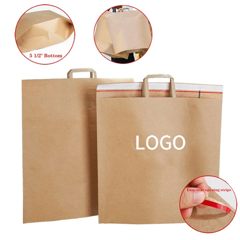 Easy Tear Open Paper Bag W/ Flat Handles 1