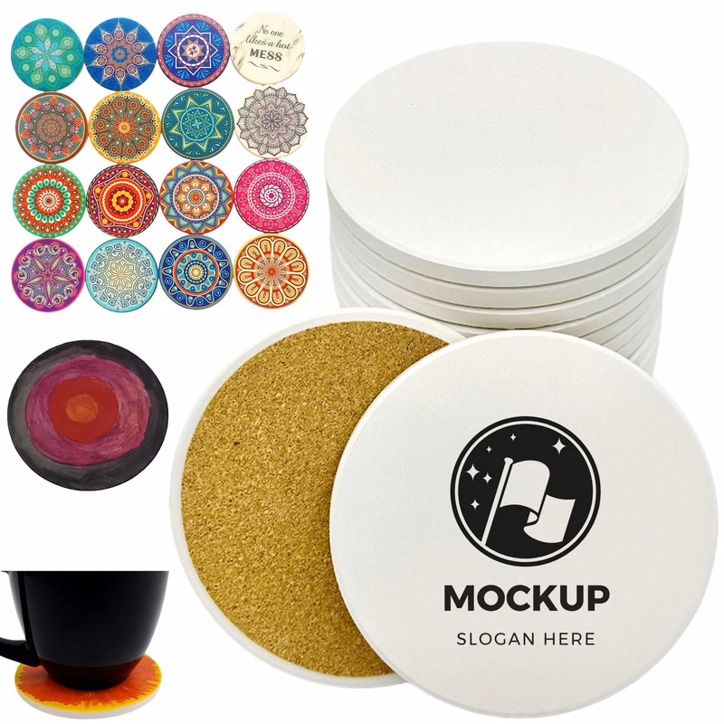 Absorbent Desktop Ceramic Coaster