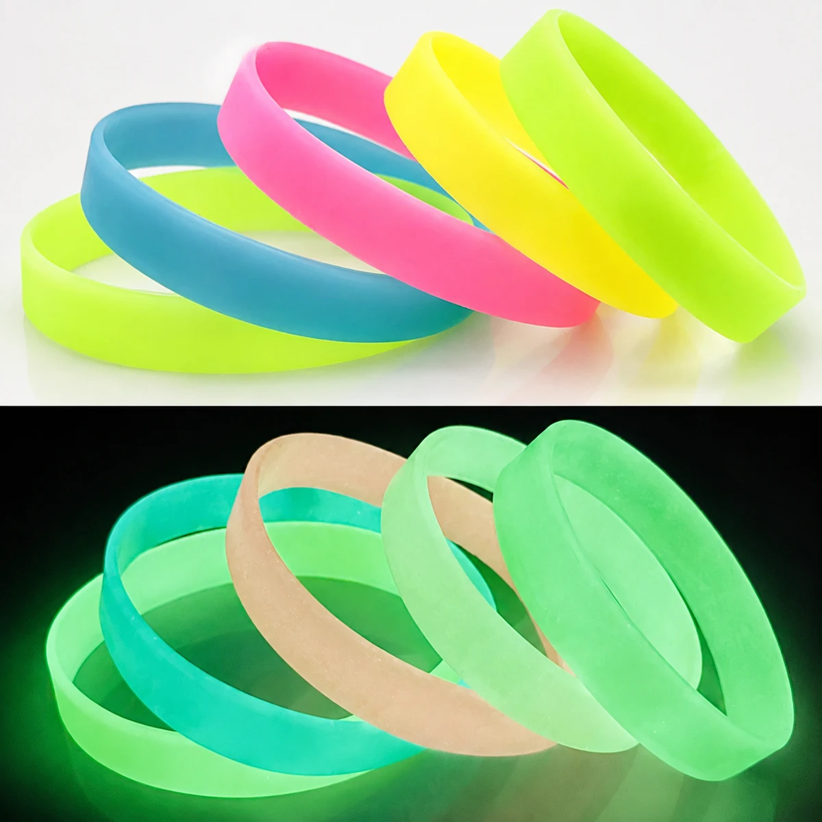 Customized Debossed Noctilucent Silicone Wrist Band 1