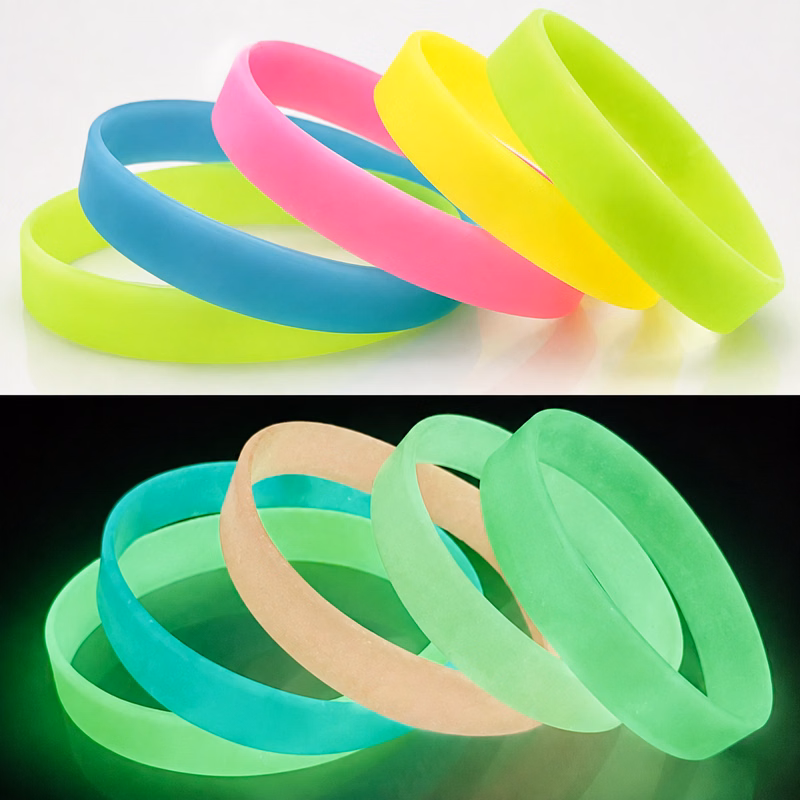 Customized Debossed Noctilucent Silicone Wrist Band