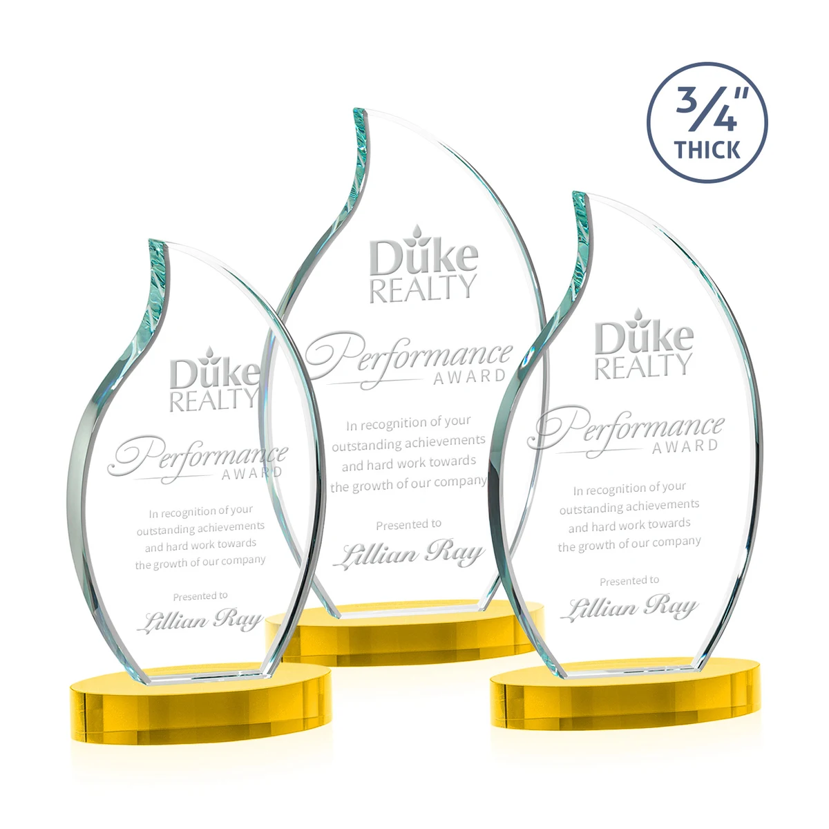 Croydon Flame Award on Alberton Base - Gold 1