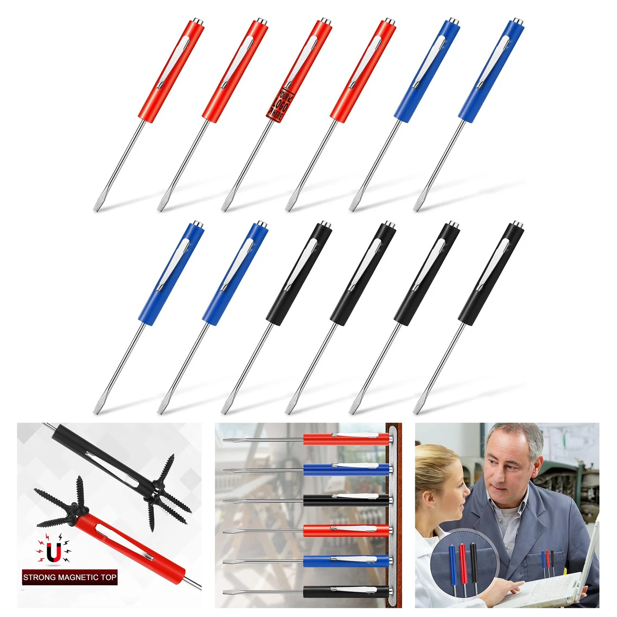 Pocket Screwdriver Magnetic with Single Blade Flat Head 1