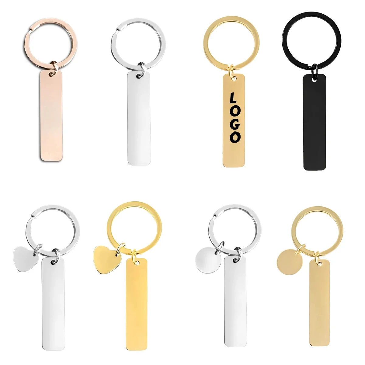 Stainless Steel Rectangle Keychain Tag 1