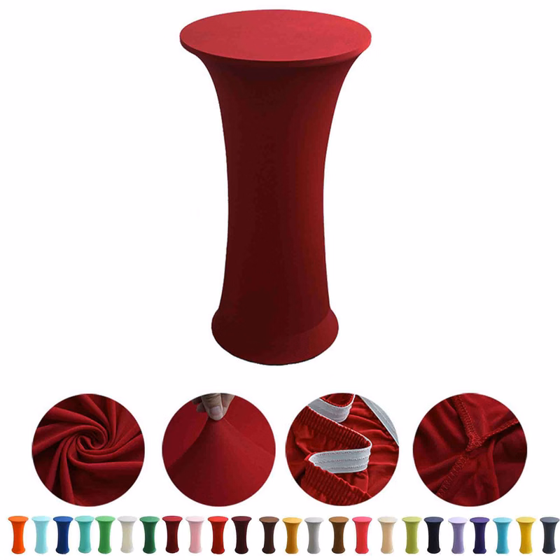 Cocktail Stretch Round Tablecloth Reusable Wrinkle Resistant