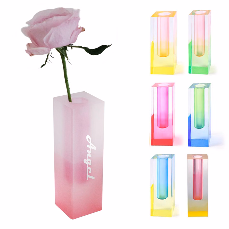 Home Office Decor Neon Modern Glass Vase