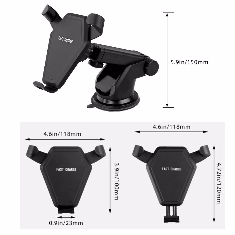 Wireless Car Charger with Touch Sensitive Clamp 10W Fast
