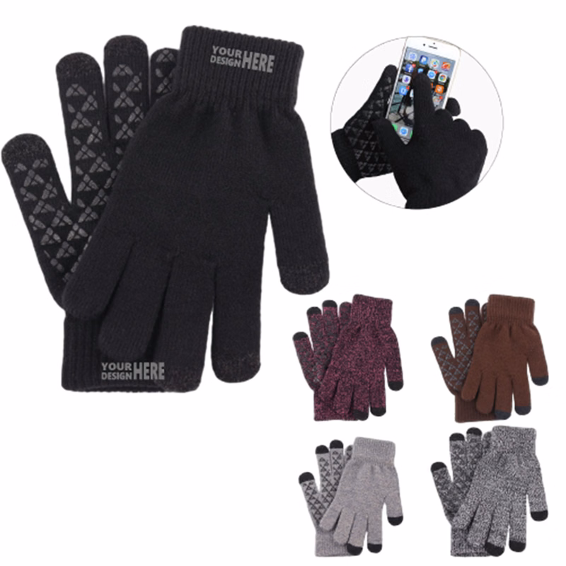 Knitted Anti Slip Touch Screen Gloves