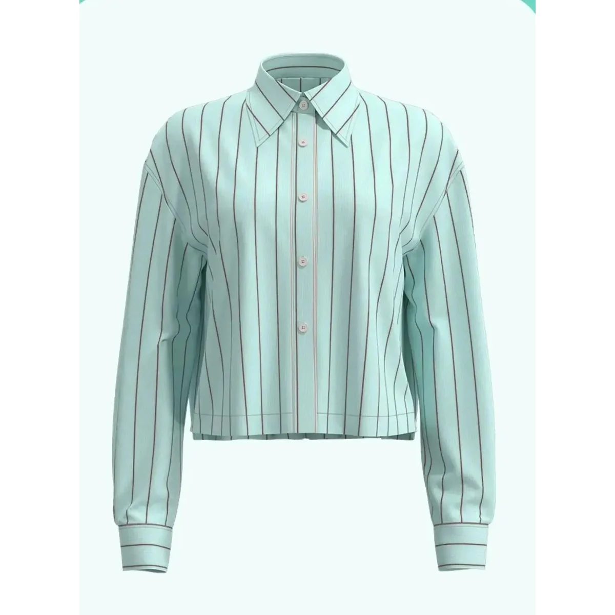 Striped Cotton Flannel Shirt 1