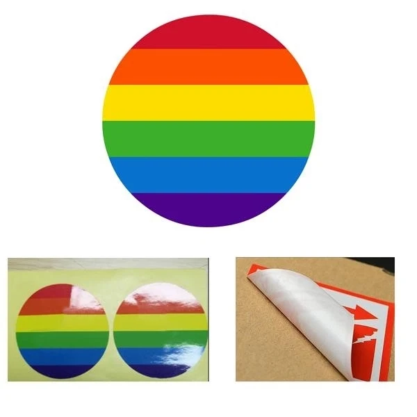 2 1/2 Inch Rainbow Sticker 1