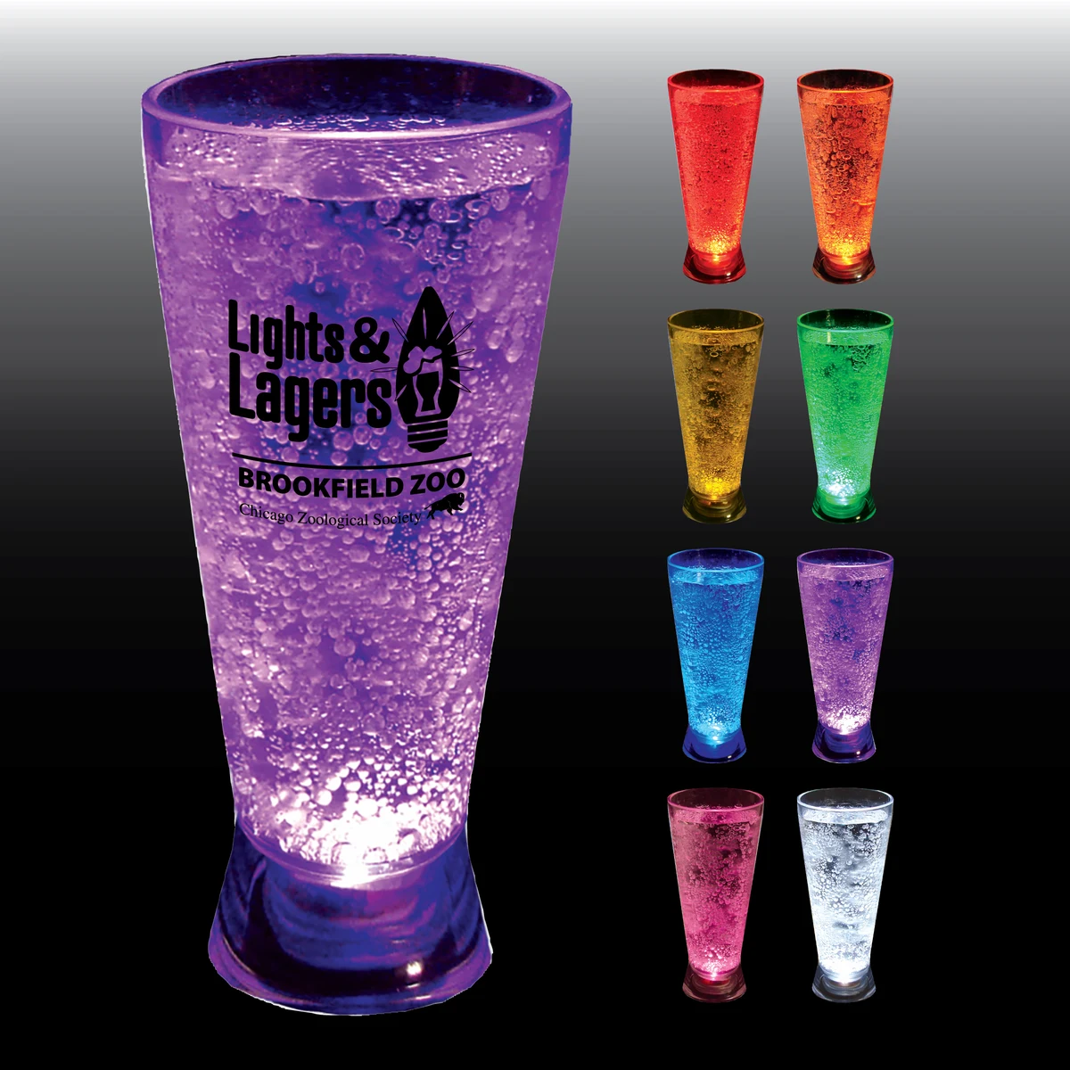 5oz Light Up Flared Plastic Pilsner Sampler 1