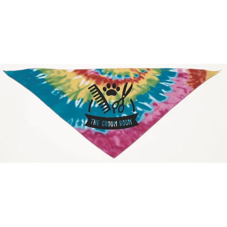Large Tie-Dye Triangle Pet Bandana (22" x 22" x 31") 1