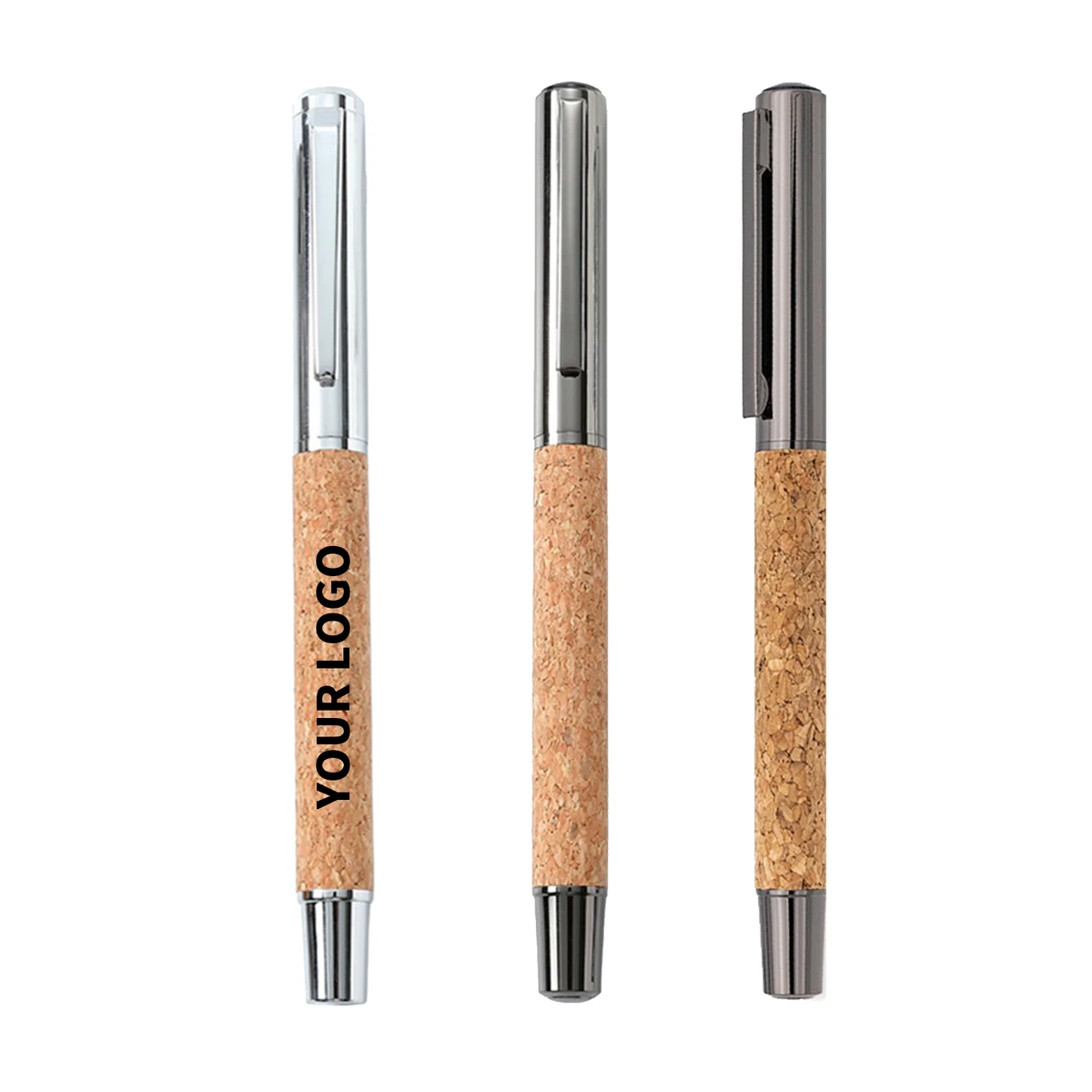 Cork Wrapped Metal Rollerball Writing Instrument 1
