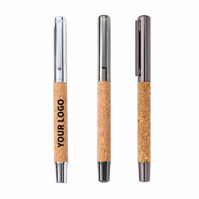 Cork Wrapped Metal Rollerball Writing Instrument