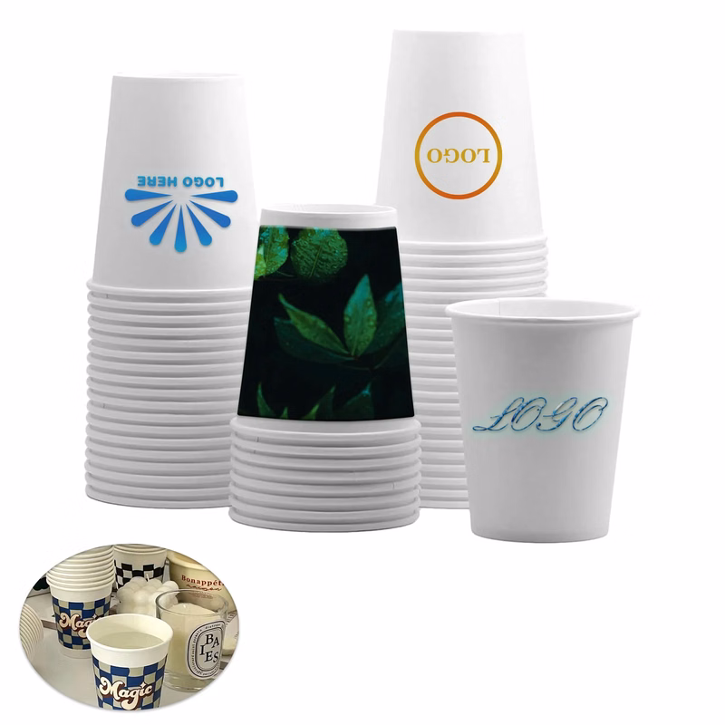 8 oz. Paper Coffee Cup Disposable Full Color MOQ1000