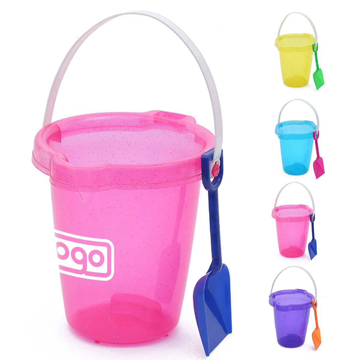Kids Beach Toys Plastic Sand Bucket w/ Shovel 1