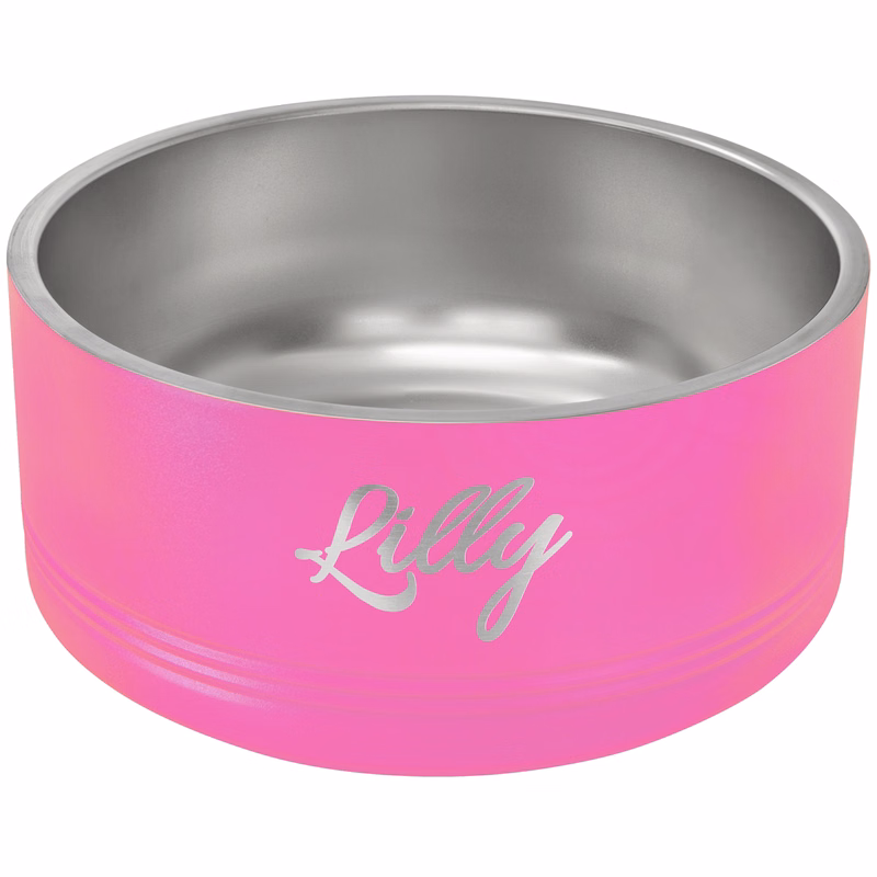 Polar Camel 64 oz. Large Pink Pet Bowl