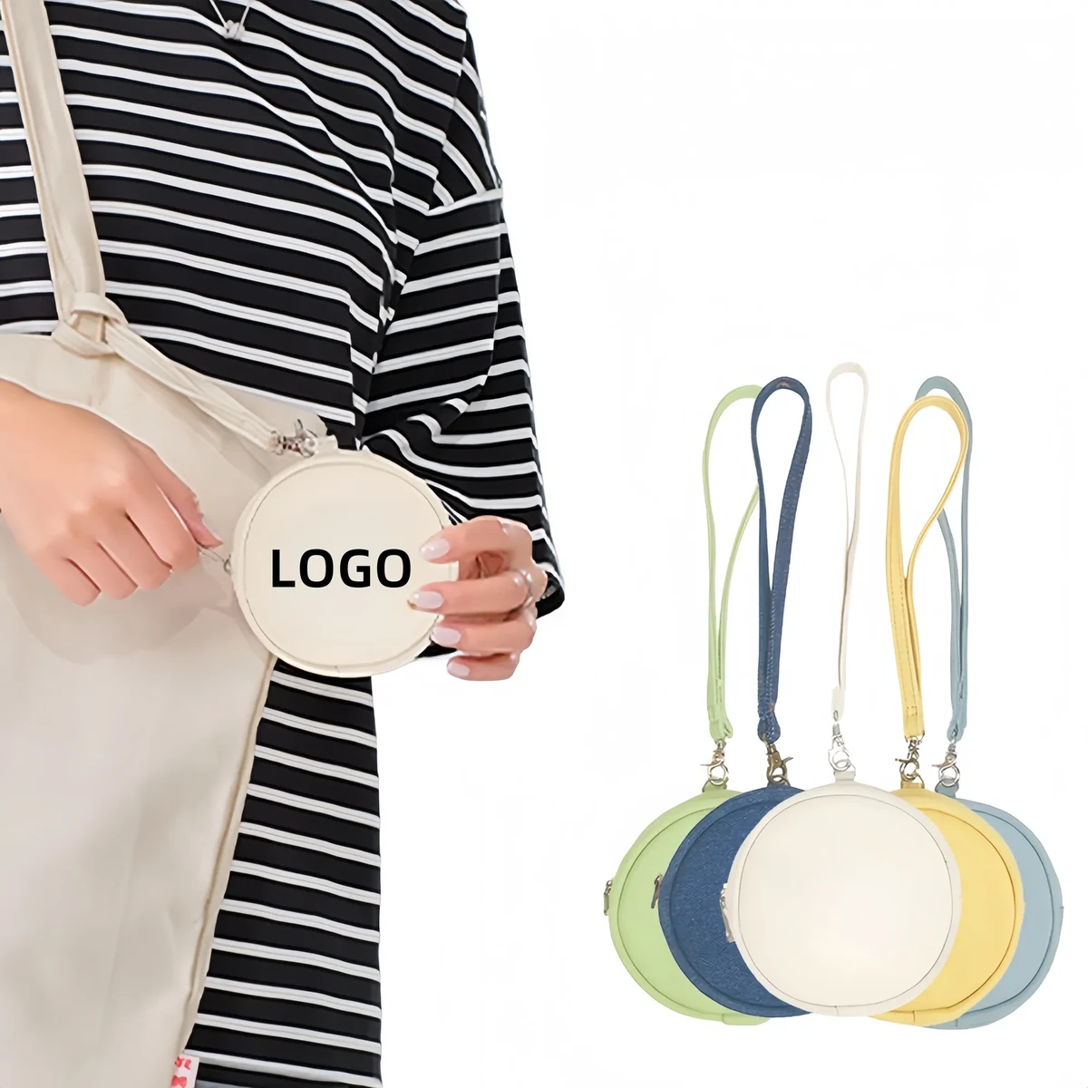 Round Cake Creative Canvas Wallet 1