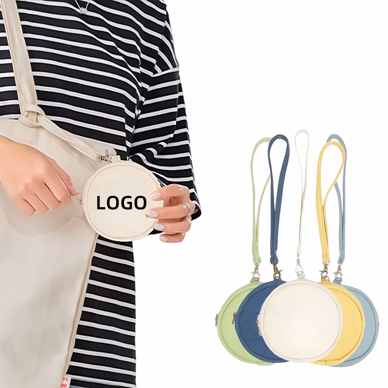Round Cake Creative Canvas Wallet