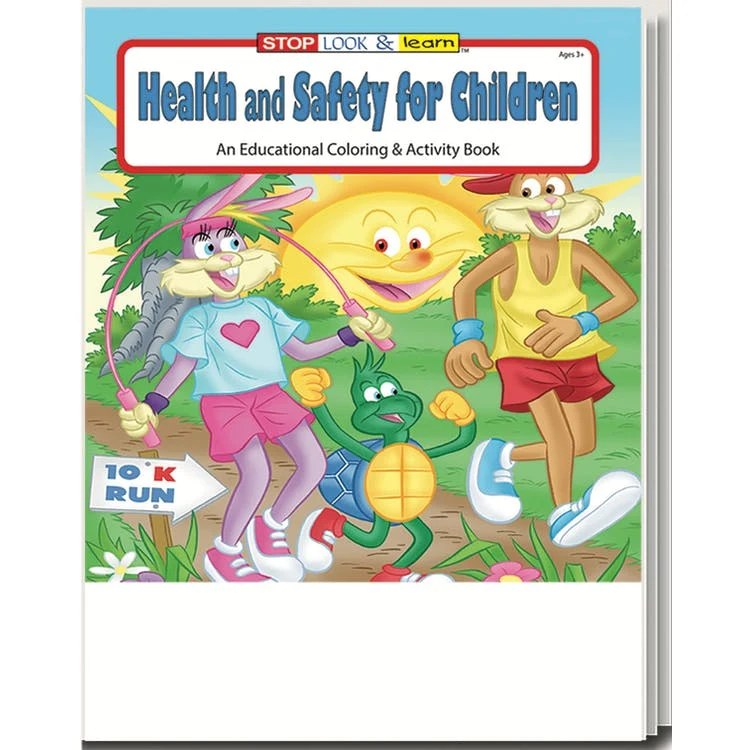 Health & Safety for Children Coloring Books - 16 Pages Ages 3-11 1
