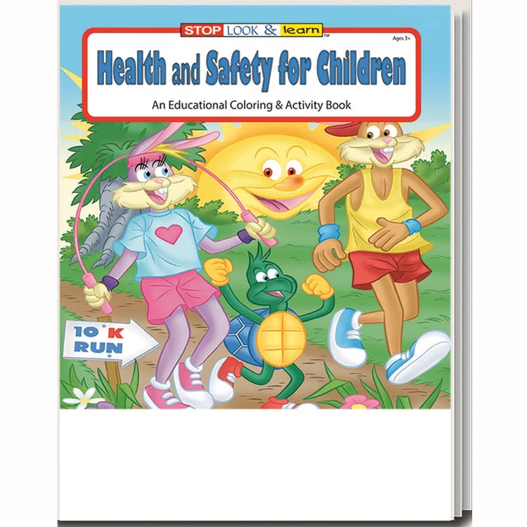 Health & Safety for Children Coloring Books - 16 Pages Ages 3-11
