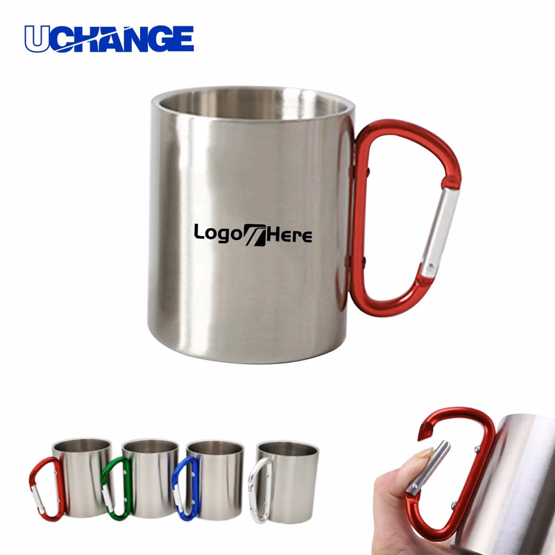 Carabiner Camping Stainless Steel Mug Container (10 oz)