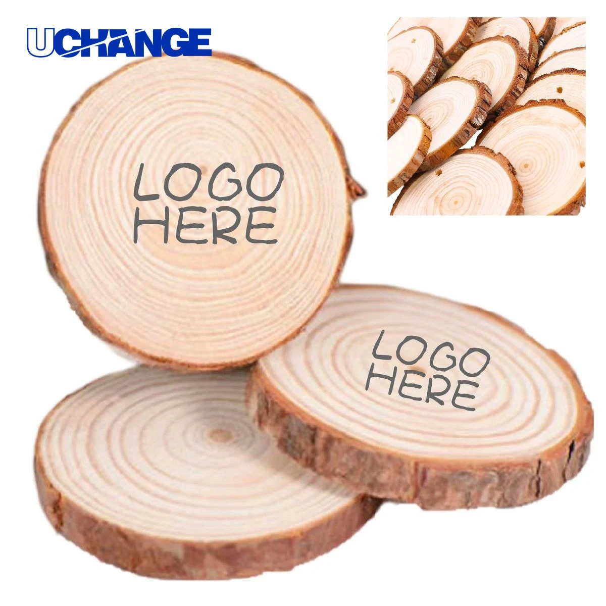 Natural Wood Circular Coaster Mat 1