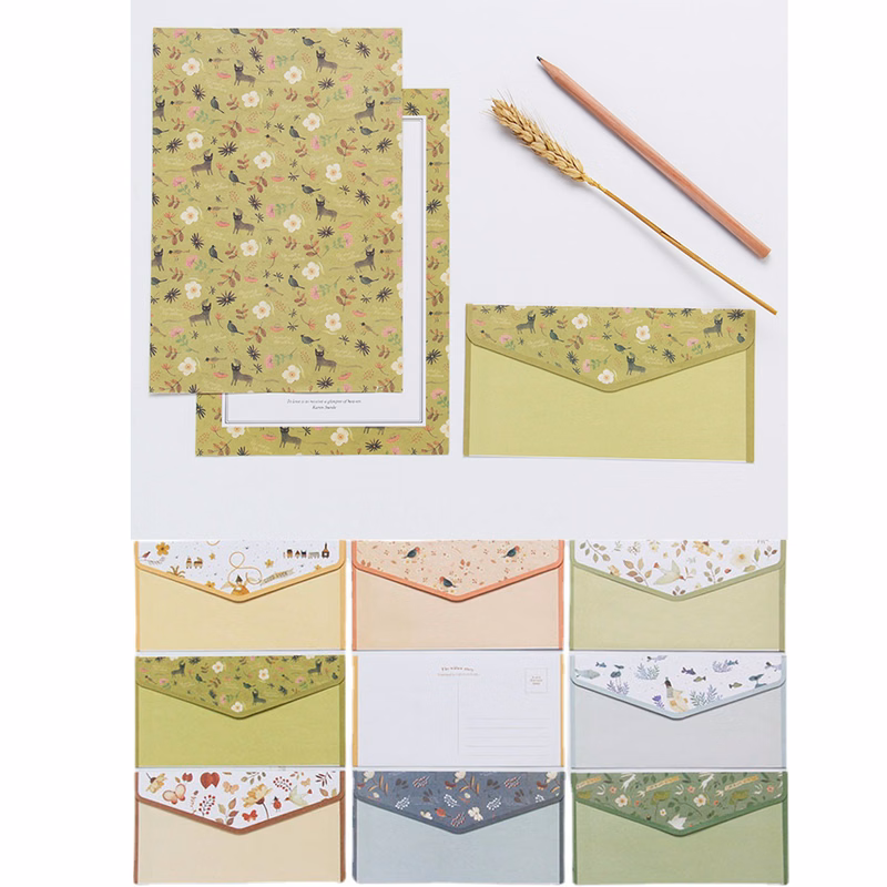 6 Letter Writing Paper and Envelope