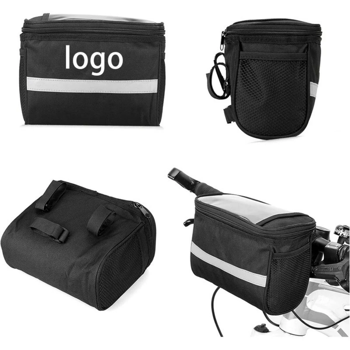 Waterproof Nylon Foldable Bike Front Handlebar Zipper Pouch 1