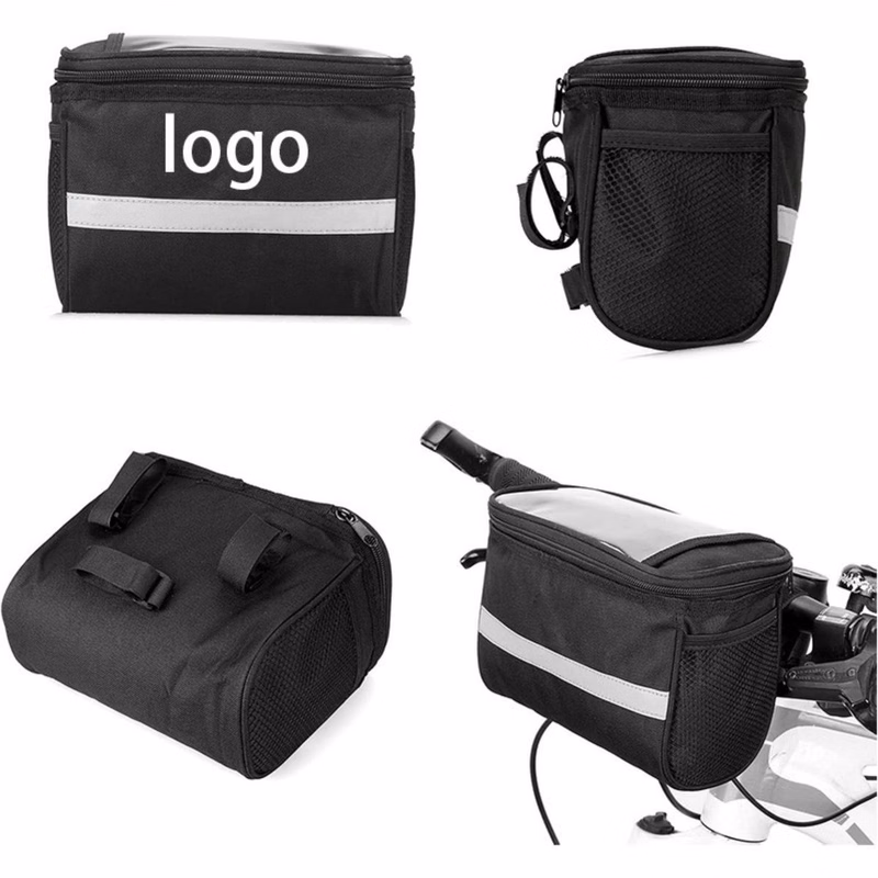 Waterproof Nylon Foldable Bike Front Handlebar Zipper Pouch