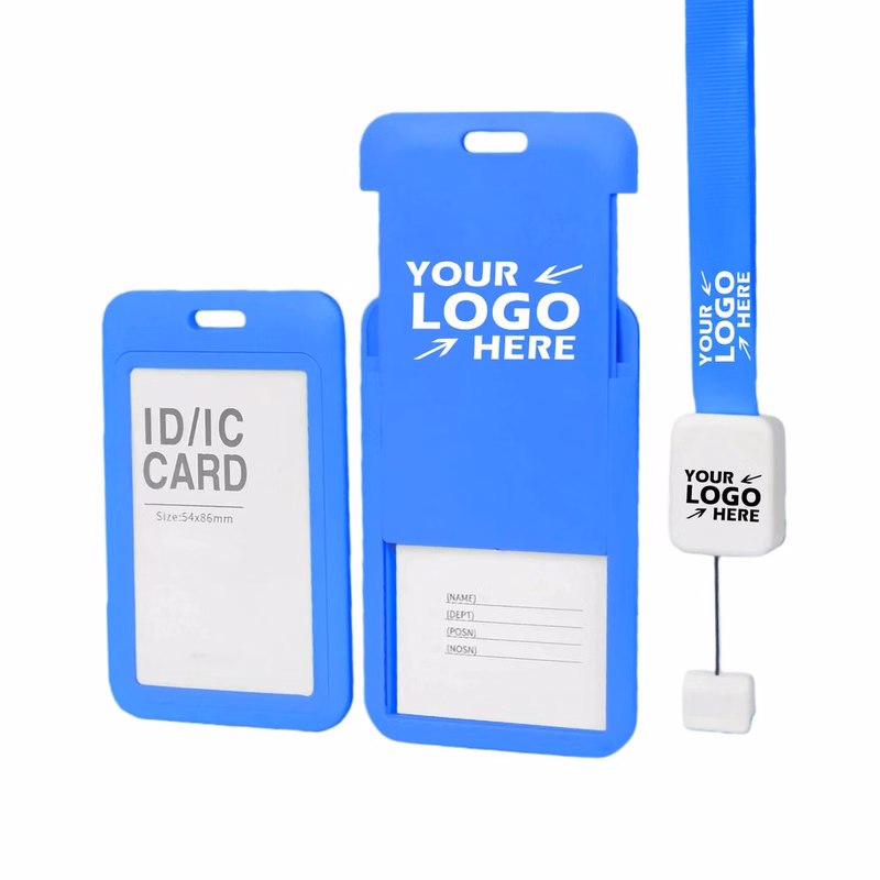 Slide-Open Retractable ID Badge Holder Set