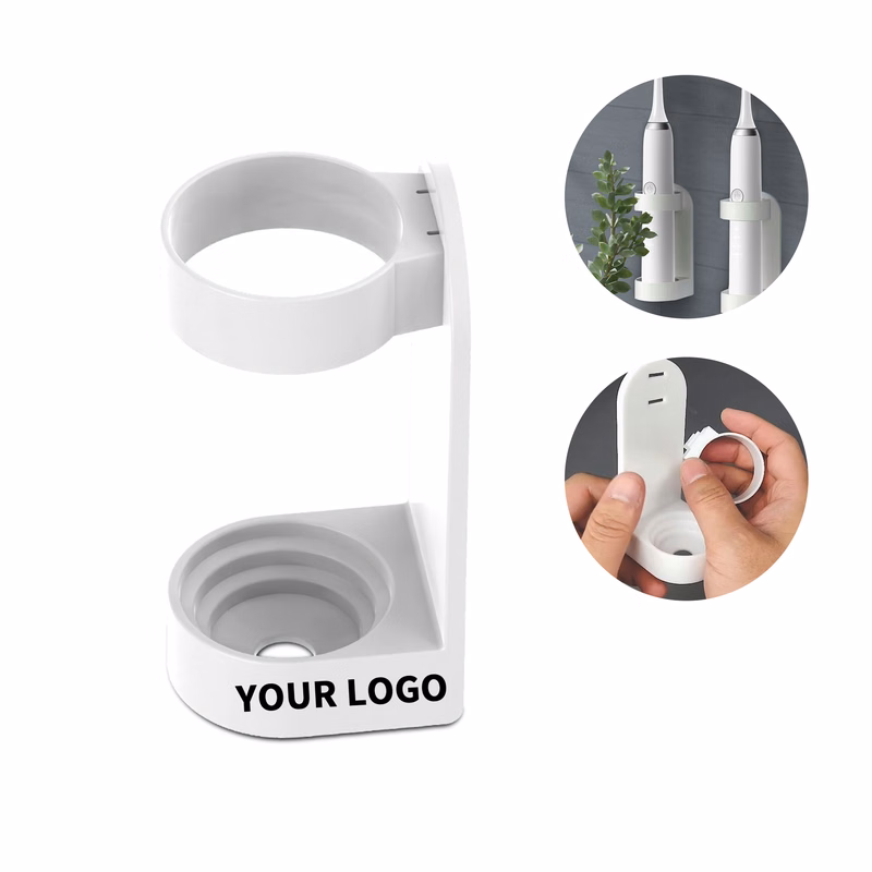 Wall Mount Electric Toothbrush Holder With Adhesive Back