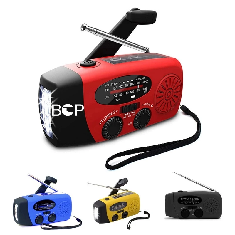 Solar Emergency NOAA Weather Radio Hand Crank Self Powered 1