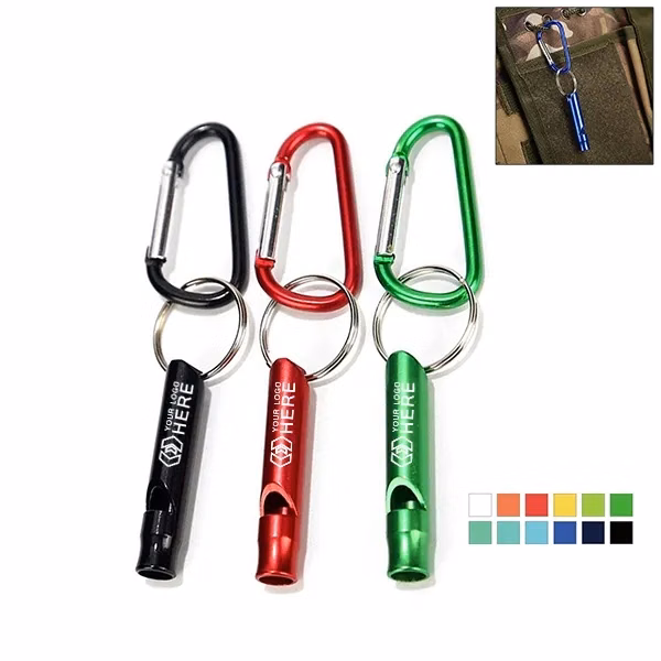 Whistle With Carabiner Keychains