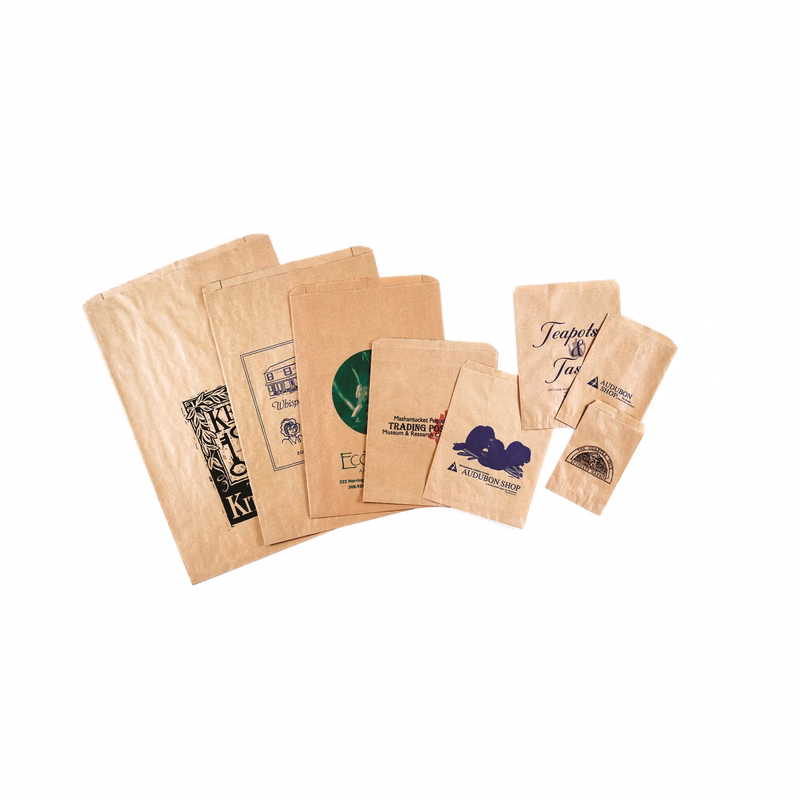 Natural Kraft Merchandise Bags - Ink Imprinted