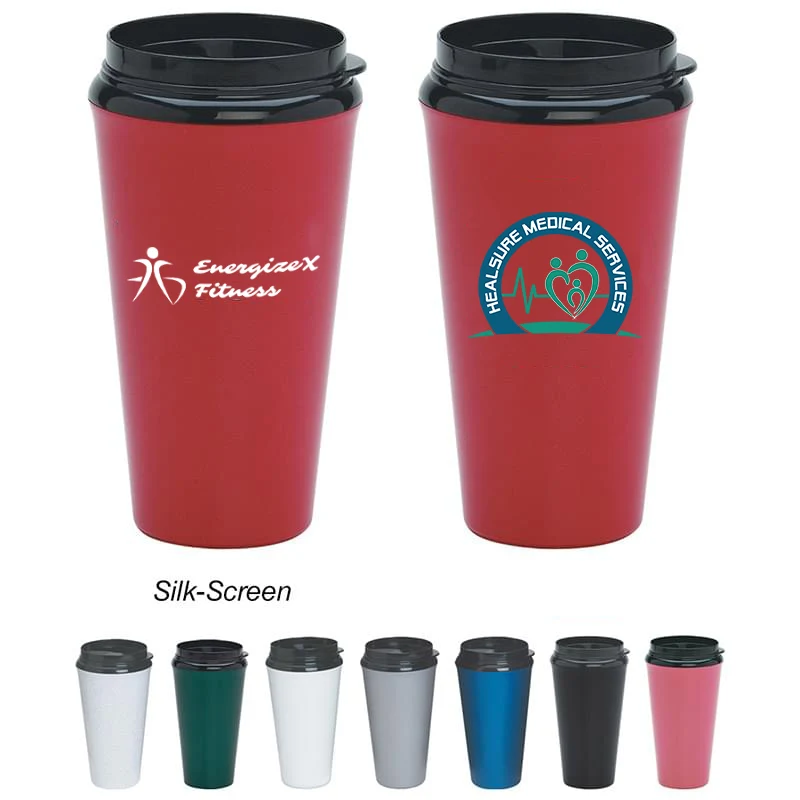 16 Oz. Infinity Tumbler With Plastic Sip Thru Lid 1