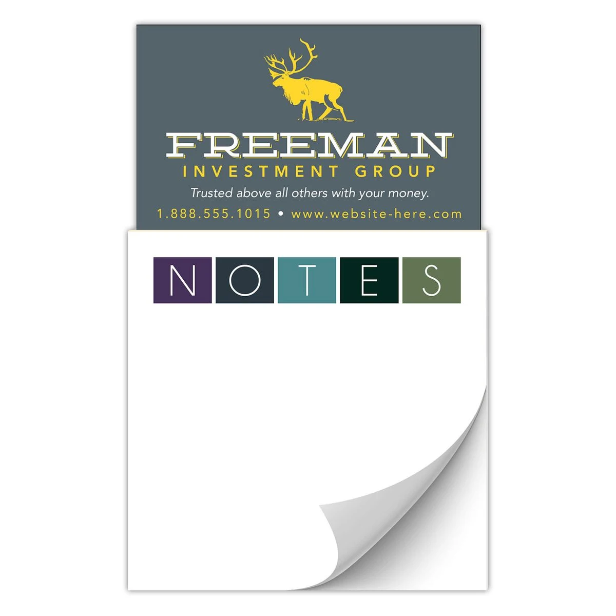 Magna-Note Business Card Magnet - Stock Sticky Notes 1