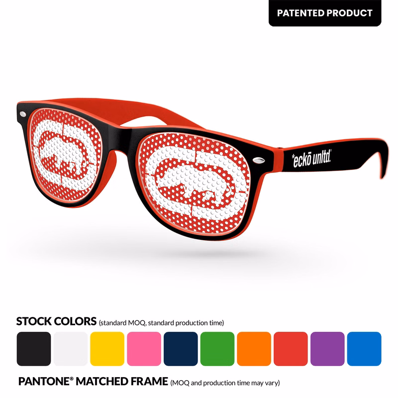 2-Tone Retro Pinhole Sunglasses