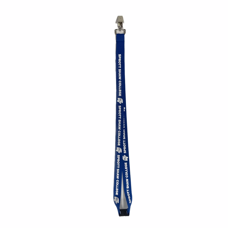 Polyester lanyard with hook and safety clip