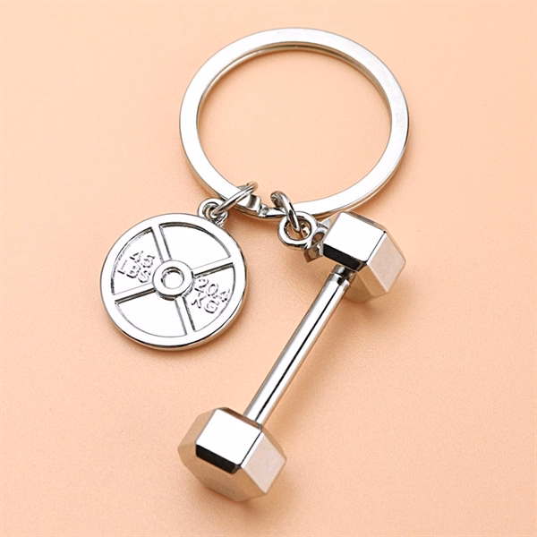 Custom 3D Dumbbell Fitness Keychain — Motivational Promo for Gym & Wellness Brands