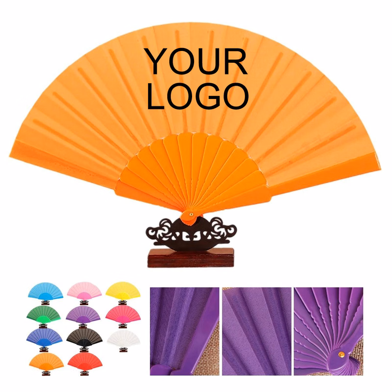 Plastic Handheld Fan 9.1 inches x 16.5 inches with Foldable Design and Custom Logo