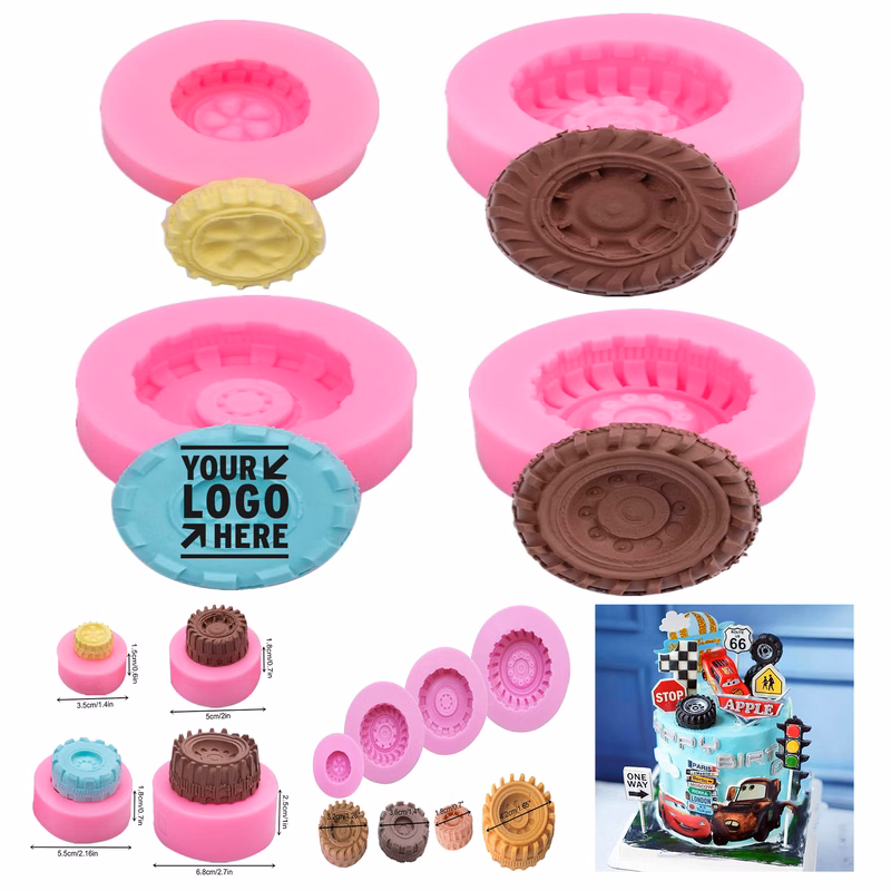 3D Round Tire Fondant Mold