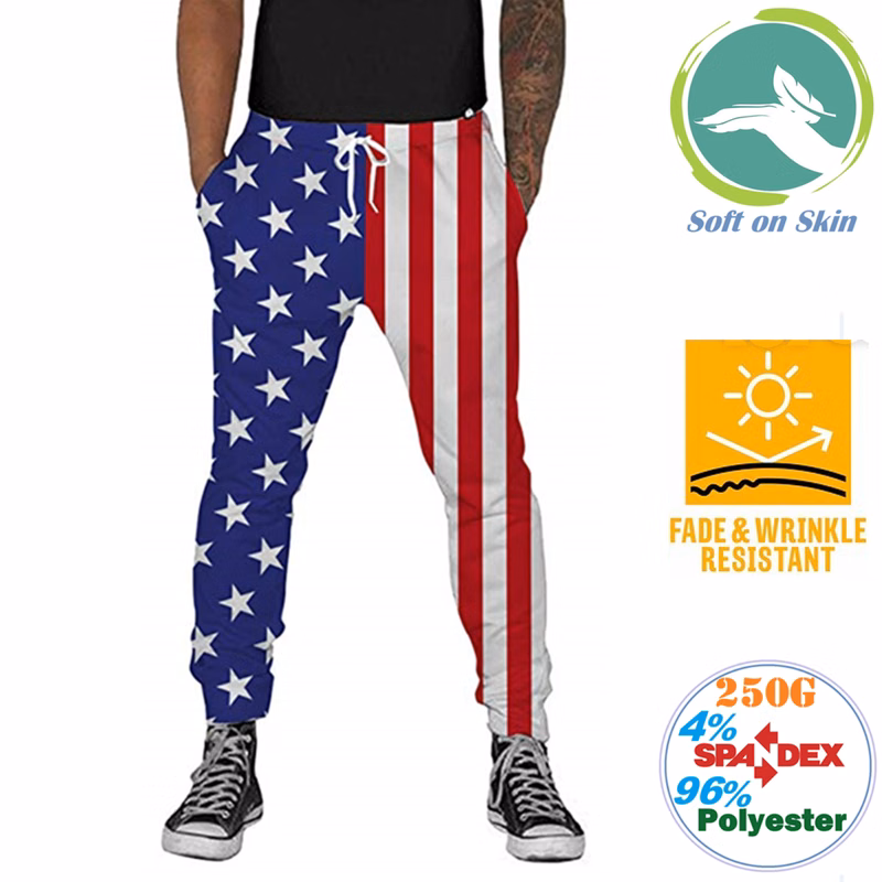 Men's 250 GSM Comfort Fleece Sublimation Gym Trousers w/ Fade & Wrinkle Resistance