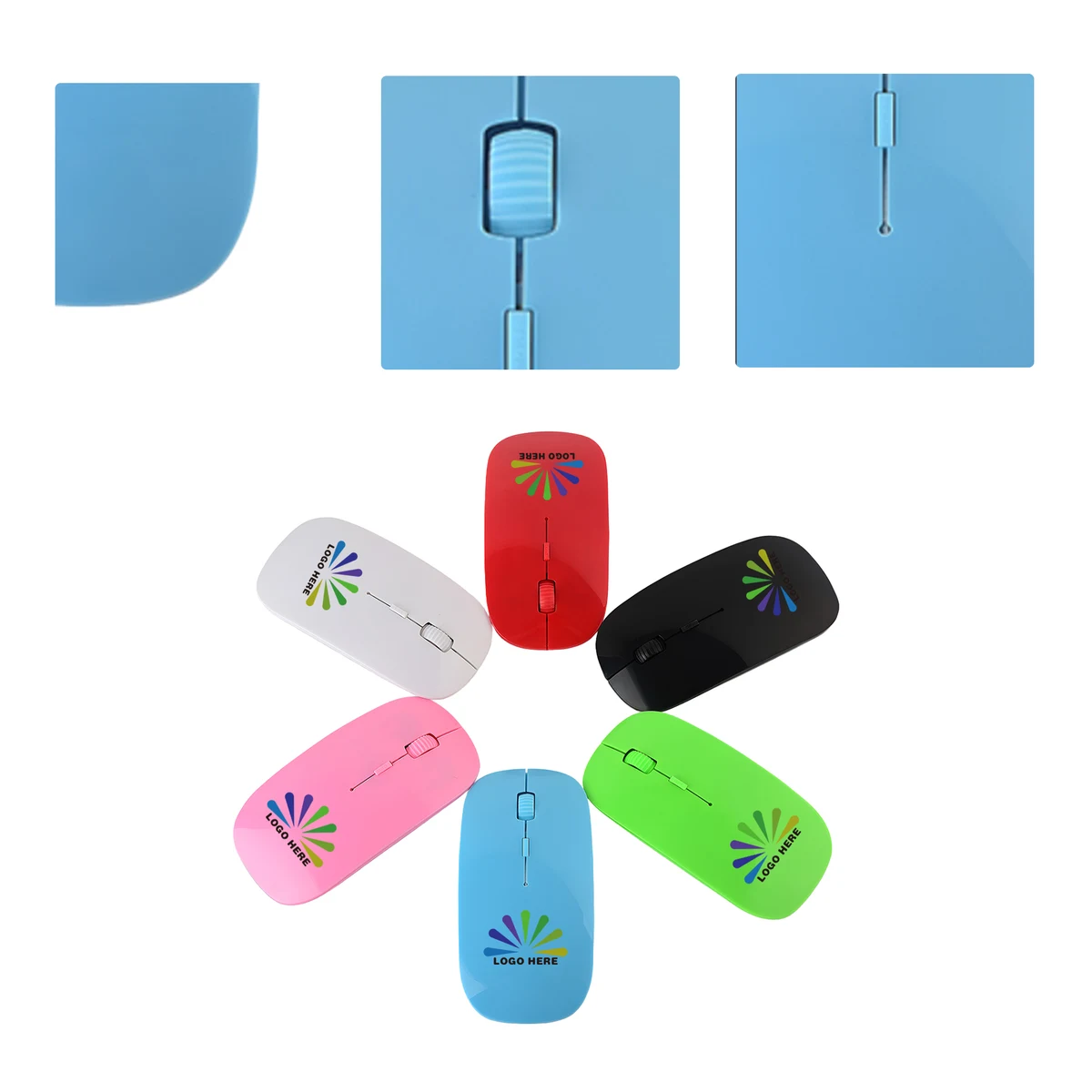 MOQ50 Custom Wireless Silent Mouse With Logo 1